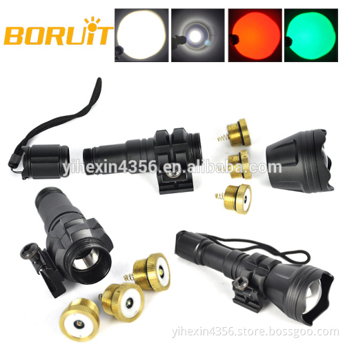 3 Heads Gun Mount Multi Color LED Flashlight B158